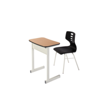 예일교구-튼튼하고 아담한 학원책상&의자세트, H형이중지지세트, 화이트, 그린