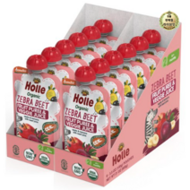 라이브잇 홀레 지브라 비트 프루트 퓨레 & 베지 주스 어린이 스무디 100g, 사과 + 바나나 + 비트쥬스, 12개입
