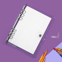 지넥스 만년 A5 투명 6공 다이어리 속지 커버 꾸미기 세트 만년형, 컬러 할일노트