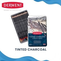 더웬트 칼라 챠콜 12색 24색 연필목탄 세트, 12색(DE2301690)