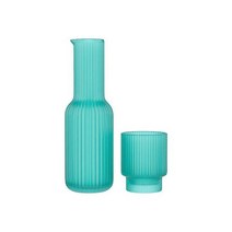 아메리칸 Atelier Water Set Carafe with 텀블러 Glass - 아쿠아 블루