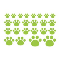 오피스왕국 고양이 그래픽 스티커 발자국 cat110, 옐로우그린