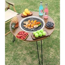 접이식 불판 테이블 캠핑용 야외 테라스 경량 화로, H