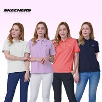 SKECHERS 스케쳐스 정품 여자 반팔티 카라 티셔츠 단품색상 라벤더