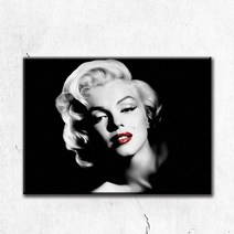 mon071 마릴린먼로 레드립 유명인 배우 캔버스액자, 고급형유광전처리_XXL_37cm x 45cm