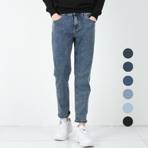 [데님공방] 남자 스판 프리미엄 기본청바지 6컬러 히든밴딩 빅사이즈 슬림일자 데님팬츠