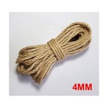 마닐라 로프 밧줄 100 천연 황마 1mm10mm 꼬기 마크라메 코드 수제 DIY 용, 4mm
