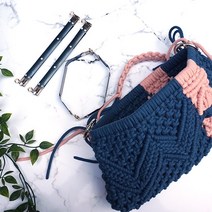 마타타 마크라메 재료 육각 바네 프레임 가방부자재 클러치 재료, 3.고리형(골드), 35cm