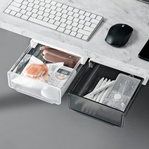 모던앳 부착식 슬라이딩 히든 서랍, 반투명(블랙)