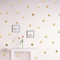 ID 3D Diy 아크릴 거울 벽 스티커 100 개 2cm 사각/하트/원형 데칼 모자이크 효과 거실 홈 데코, Round Gold