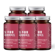 자연바름 밀추출물 글루코실 세라 마이드 티크 프랑스 밀 세라마이드 7.434mg, 70정, 5개