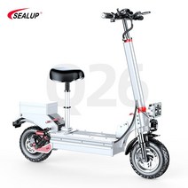 전기 스쿠터 슈퍼 장거리 접이식 2 륜 자동차, 블랙 48V 듀얼 드라이브 1000W21AH 배터리 수