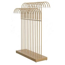 옷가게 철제 행거 매장용 인테리어 옷걸이 드레스룸, 골든 더블 행 13 후크