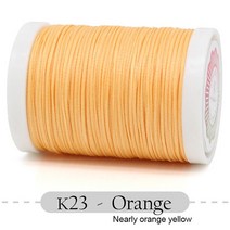 손 바느질 라운드 왁스 스레드 0.8mm 폴리 에스터 가죽 의류 지갑 소파 DIY 공예 색상, 23 - Orange