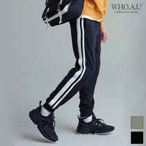 후아유 후아유 공용 배색 조거 트레이닝 팬츠_WHTM91112U
