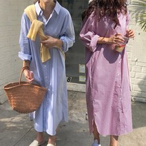 리더스타 여성블라우스 여성셔츠 오버핏 롱셔츠 셔츠 블라우스 2장