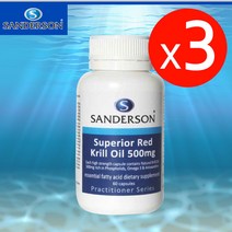 [샌더슨]레드 크릴오일 500mg 60정X3개