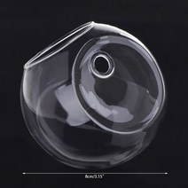 벽걸이어항 유리 꽃병 벽 수경 테라리움 수조 화분 화분 ..., 하얀색