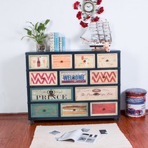 빈티지 수납장 우드 박스 슬라이딩 미니 보물상자 수납함 레트로 원목 소품 나무 옛날 커피 서랍장, 복장을 갖추다, 술병 십이추 118x40x93