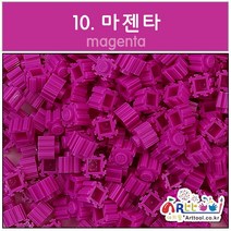 아트툴 툭툭 디폼블럭 10mm 300EA 벌크 27칼라 (나노블럭) 오른쪽방향, 10_마젠타