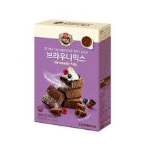 CJ더마켓 홈 베이킹 제과 제빵 빵 만들기 카페 디저트 아이 간식 브라우니믹스 초코 핫 케익 와플 브라우니 쿠키 머핀 깨찰빵 식빵 320G, 8개