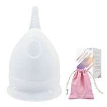 월경컵 생리컵 생리용품 월경컵 세척 출입하기 쉬운 누출 없는 부드러운 세척 소독 (노브 타입 L(단품) 화이트) 月経カップ 生理カップ 生理用品 月経カップ洗浄 出し入れやすい 漏れ