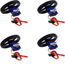 Feetech-서보 9g 360도 연속 회전 로 서보 모터 RC 자동차 드론 원격 무선 리모컨 타이어 휠 Rc 헬리콥터용, [04] FS90R add wheel 4pcs