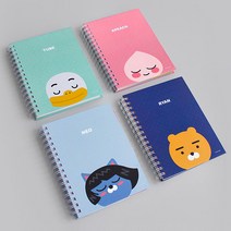 카카오프렌즈 A5 인덱스 노트 /하드커버 스프링노트, 1개, 어피치