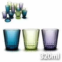 [KT알파쇼핑]프로방스 스테인드 글라스 워터 글라스 320ml, 그린_W6136F6