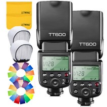 [GODOX 정규 대리점일본어 설명서 첨부]GODOX Thinklite TT600 플래시 스피드 라이트 스트로브 내장 2.4 G 무선 트리거 시스템 18000S 고속 싱크로 Canon Nikon Pentax Olympus DSLR 카메라 대응(2개들이) []