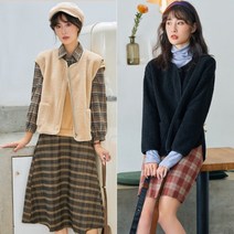 [히트템] 비교불가 뽀글이 양털 조끼 자켓 오버핏 후리스 레이어드 퍼 양모 털 겨울 베스트 빅사이즈