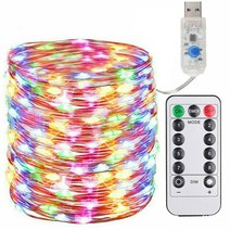 USB Type 200구 LED 카페 벽 트리 장식 와이어 줄 전구 조명 20미터 램프, 컬러색(Color)