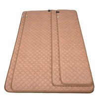 한일산업 국산 온열 차박용 DC 매트 24V-130x190cm 카본 탄소 원적외선 전자파없는 캠핑 여행 차박 전기 매트, 브라운 레자