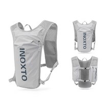 믹스MICS 트레일러닝 자전거 사이클링 배낭 물팩 물백 워터팩 워터백 포켓 수납 등산배낭 조끼 백팩 5L, 그레이 오렌지