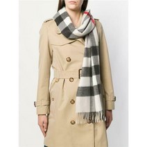 버버리 BURBERRY 라이트 체크 캐시미어 스카프 8015550