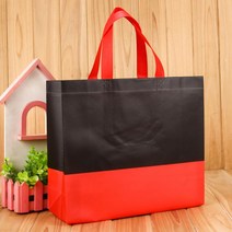 32x28cm 검빨 선물 투톤 부직포 가방 쇼핑백제작 종이봉투