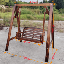 원목 야외 그네 의자 정원 흔들 야외 1인용 정원용 스윙체어 그네벤치 방부목 카페 테라스, 옵션1