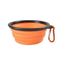 휴립피복 파종기 양곡기350ML Collapsible Dog 애완 동물 접이식 실리콘 보울 야외 여행 휴대용 강아지 식, 01 350ML, 09 Orange, 09 Orange_01 350ML