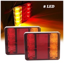 2x12V 방수 내구성 자동차 트럭 LED 후면 테일 라이트 경고등 트레일러 라이트에 대, 01 2 PCS, 01 12v