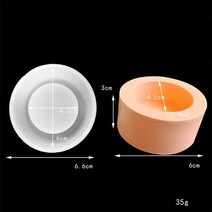 에폭시레진 캔들 홀더 모양 실리콘 몰드 에폭시 수지 DIY 폴리머 클레이 석고 도구 룸 테이블 탑 홈 장식, [04] 1 Holes