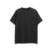 지퍼 디테일 라운드 반팔 티셔츠 tee [스트릿 명품 편집샵 람스]