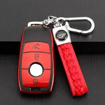 벤츠 스타트버튼 키홀더 악세사리 car key case cover shell fob for benz a b c e s w204 w205 w212 w213 w176 glc호환, 1개