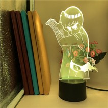 야간 조명 3D LED Uchiha Narutoe 그림 Kakashi Hatake Nightlight for Kids 침실 장식 터치 램프 Anime Child Xmas Gift., 16 color with remote, 14 17