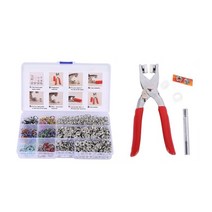 200 Sets Snap Buttons Rompers Snaps Craft Pliers Tool Prong Buckle Metal Ring Button Snaps Sewing Cr, 파란_기타