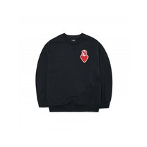매장 정품 MLB 엠엘비 KIDS 하트 와펜 맨투맨 NY Black