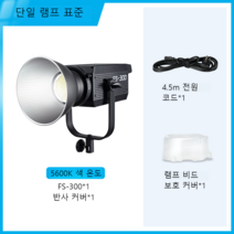개인 방송 사진관 led 조명 유튜브 영상 촬영 카메라, FS300 5600K  흑백 온도 기준
