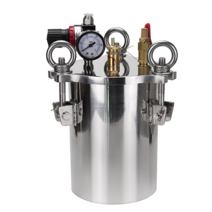 압송탱크 스텐 에어탱크 페인트 스프레이 도장 접착제, 3L 스테인레스 133X260X4mm