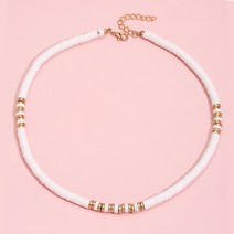 여자 여성 패션 목걸이 화려한 비즈 여름 해변 서핑 보석 성격 색깔의 부드러운 도자기