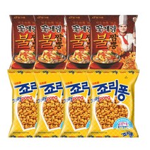 크라운 죠리퐁 74g 4개 + 꽃게랑 불짬뽕맛 70g 4개, 크라운 죠리퐁 74 4+ 꽃게랑 불짬뽕맛 70 4
