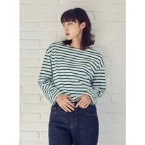 [국내 매장판] 탑텐 여성 코튼 스트라이프 보트넥 긴팔티 MSD2TS2912 (23 S/S) 352749